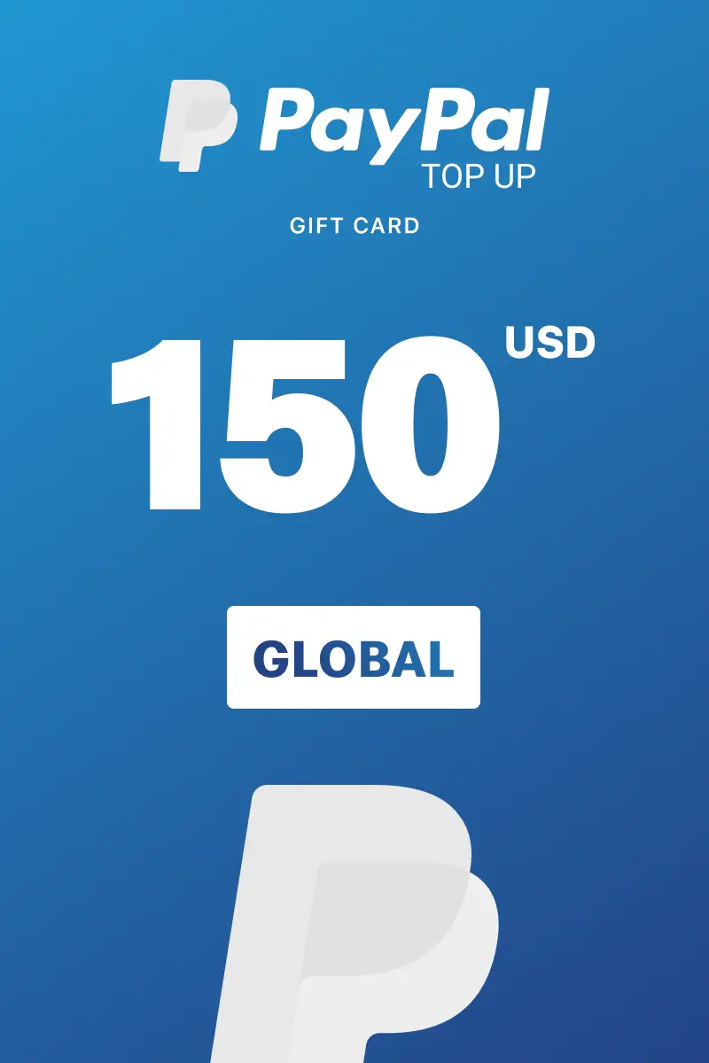 PayPal Instant Top Up 150 USD Gift Card (Global) - Digital Key