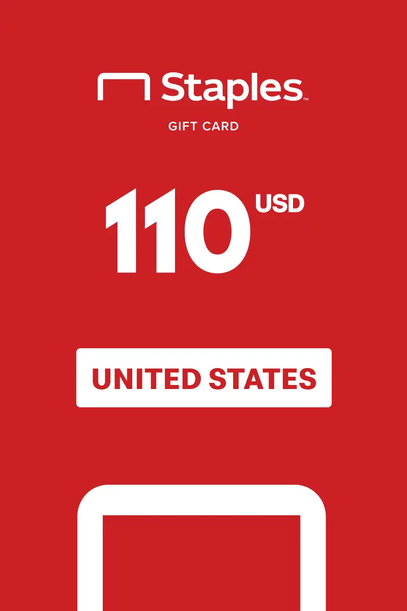 Staples 110 USD Gift Card (United States) - Digital Key