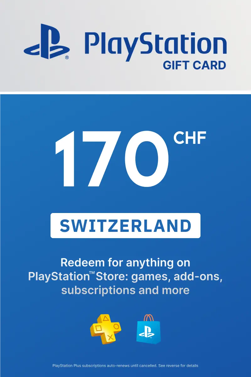 PlayStation Store 170 CHF Gift Card (Switzerland) - Digital Key