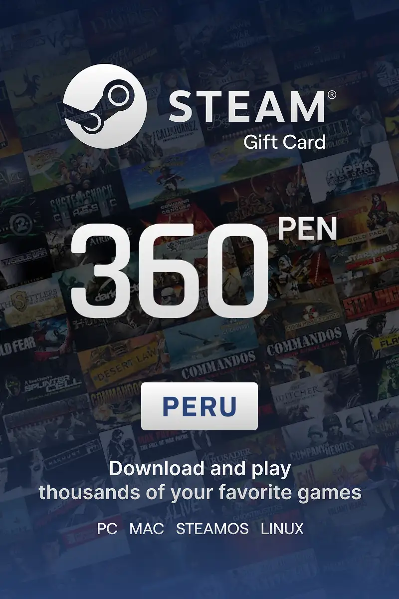 Steam Wallet 360 PEN Gift Card (Peru) - Digital Key