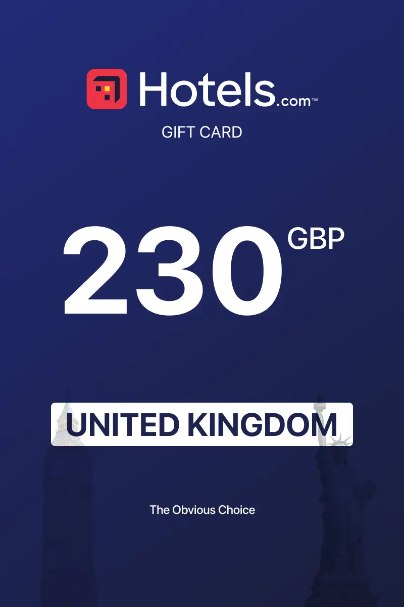 Hotels.com 230 GBP Gift Card (United Kingdom) - Digital Key