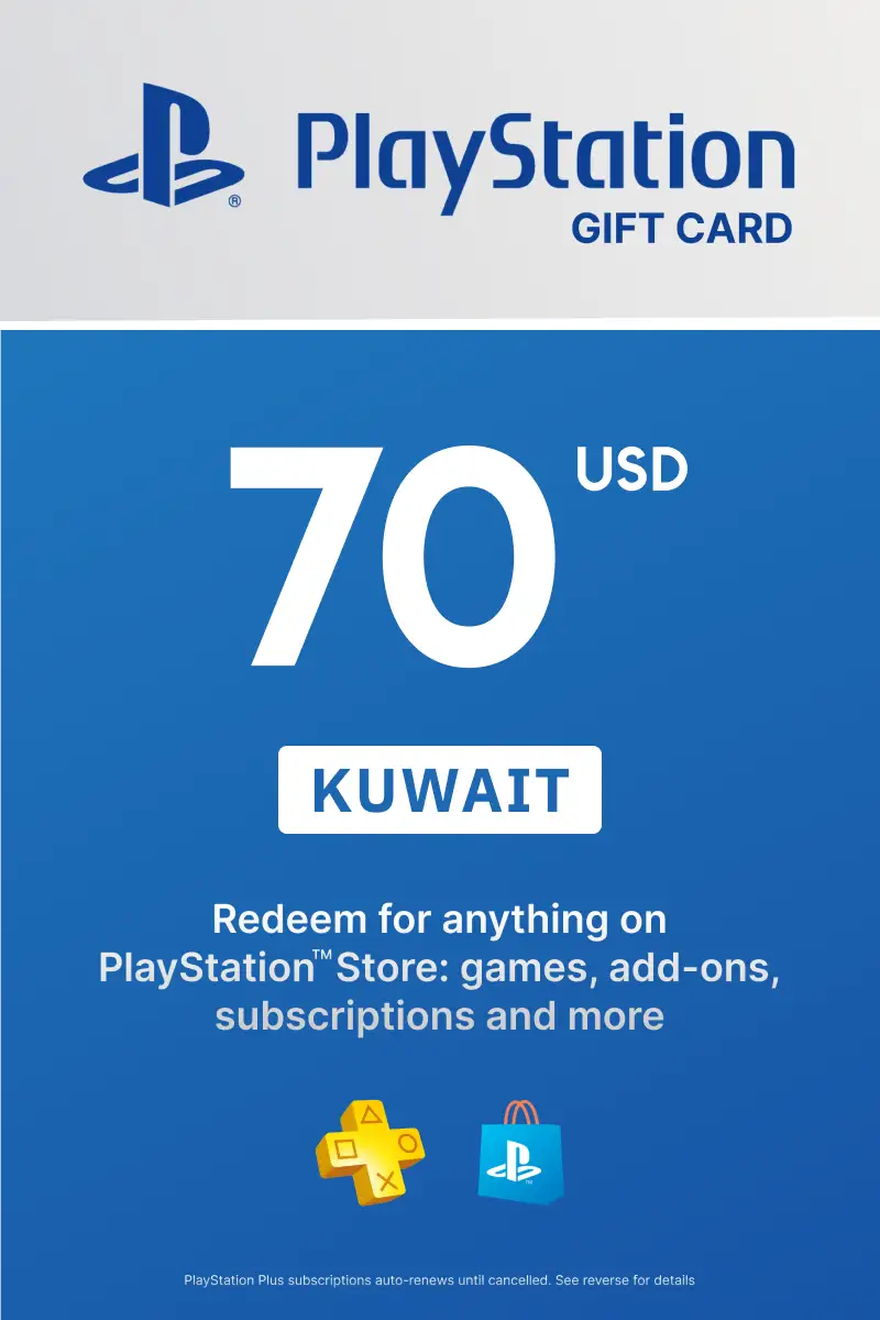 PlayStation Store 70 USD Gift Card (Kuwait) - Digital Key