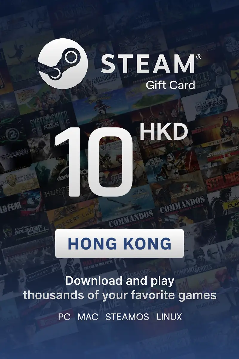 Steam Wallet 10 HKD Gift Card (Hong Kong) - Digital Key