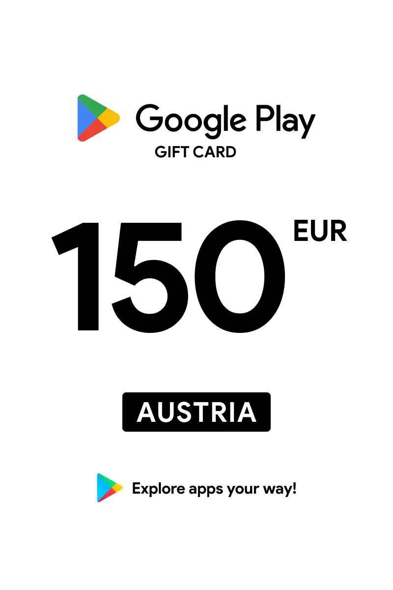 Google Play 150 EUR Gift Card (Austria) - Digital Key
