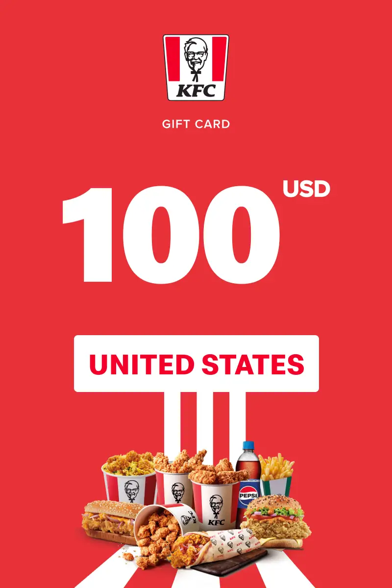 KFC 100 USD Gift Card (United States) - Digital Key afbeelding 1