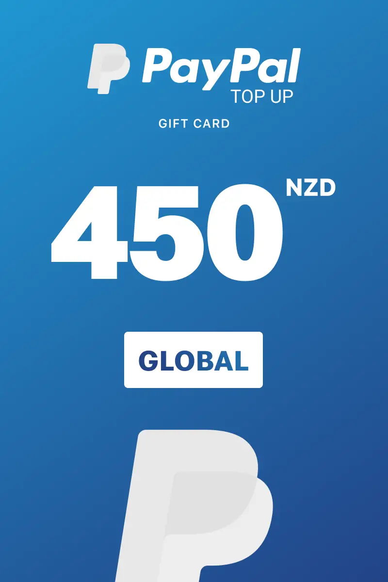 PayPal Instant Top Up 450 NZD Gift Card (Global) - Digital Key