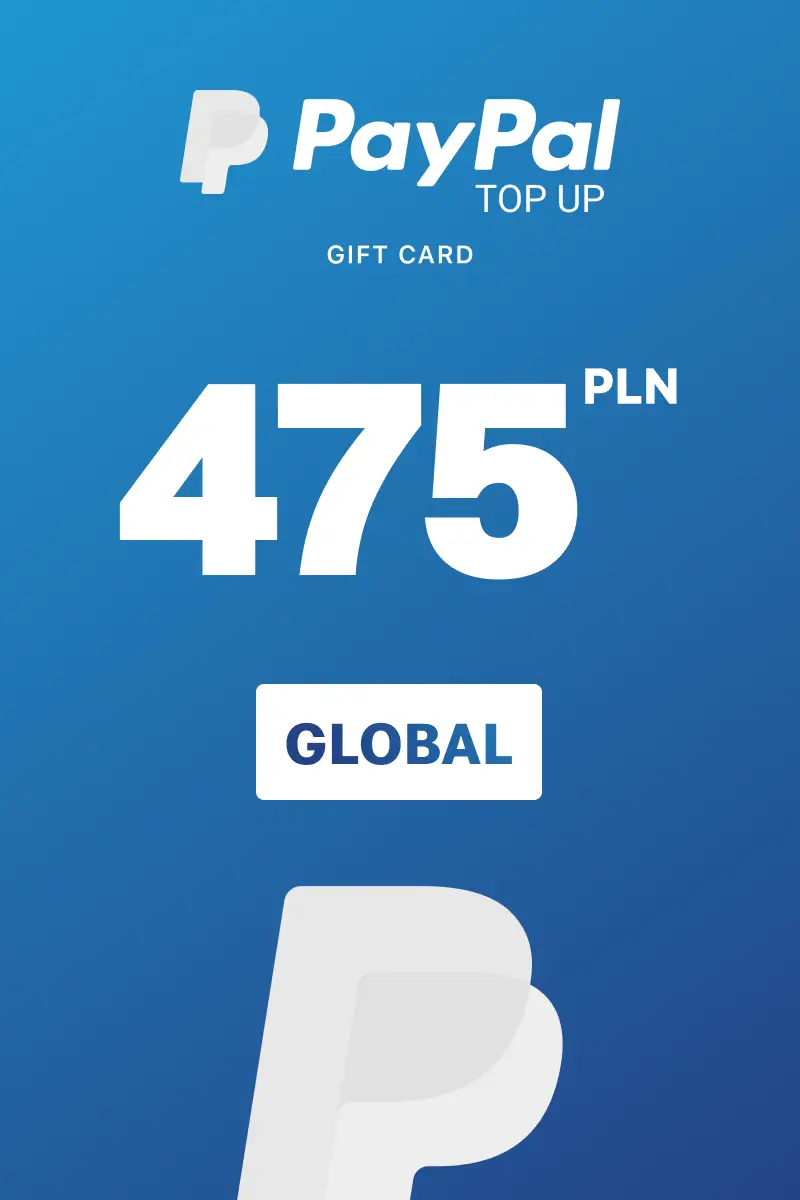PayPal Instant Top Up 475 PLN Gift Card (Global) - Digital Key