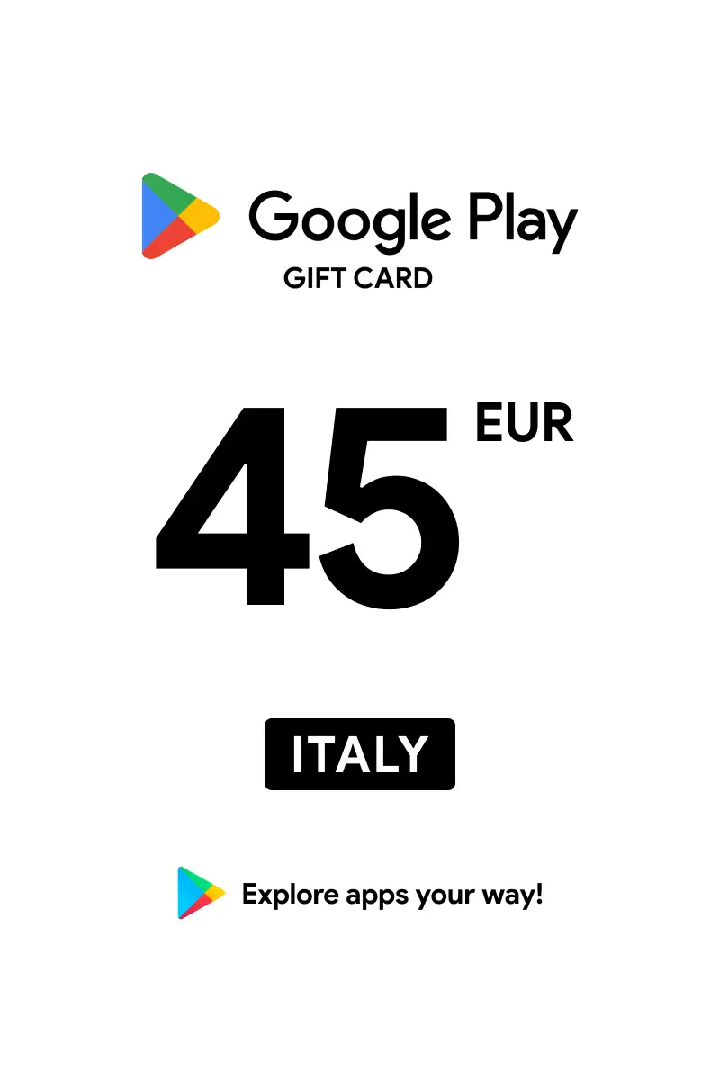 Google Play 45 EUR Gift Card (Italy) - Digital Key