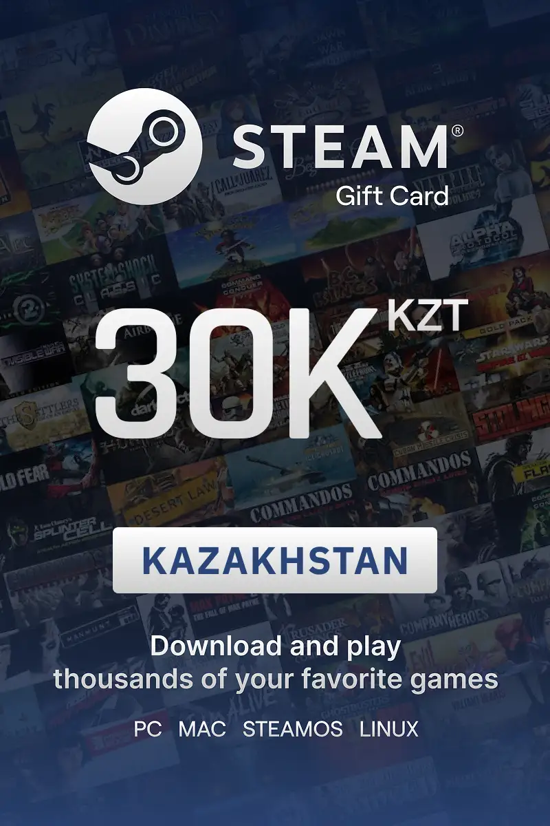 Steam Wallet 30000 KZT Gift Card (Kazakhstan) - Digital Key