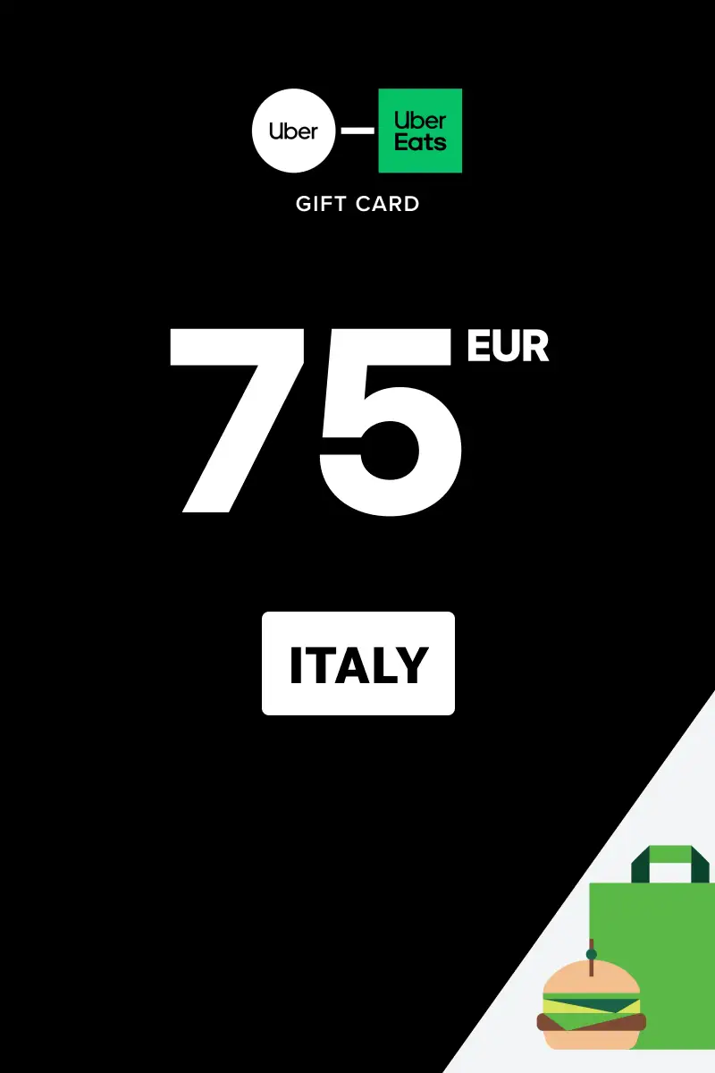 Uber Rides and Uber Eats 75 EUR Gift Card (Italy) - Digital Key