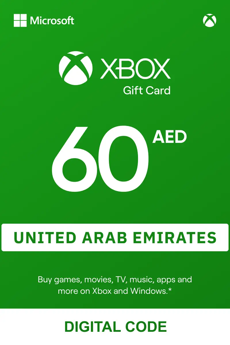 Xbox 60 AED Gift Card (United Arab Emirates) - Digital Key