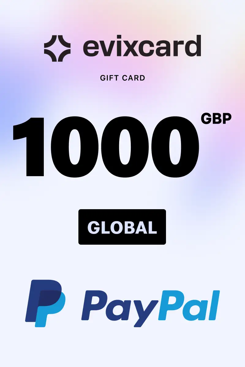 EvixCard PayPal 1000 GBP Gift Card (Global) - Digital Key