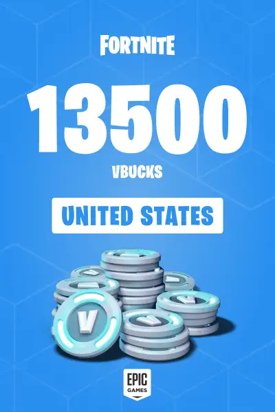 Fortnite - 13500 V-Bucks Card (United States) - Epic Games - Digital Key