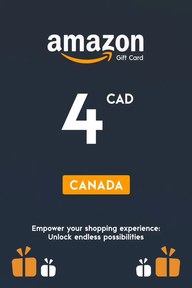 Amazon 4 CAD Gift Card (Canada) - Digital Key