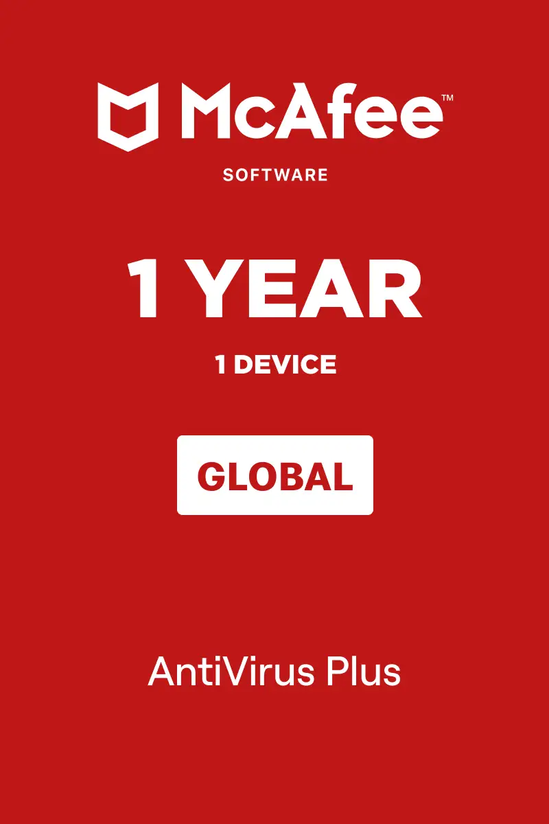 McAfee AntiVirus Plus (Global) - 1 Device 1 Year - Digital Key