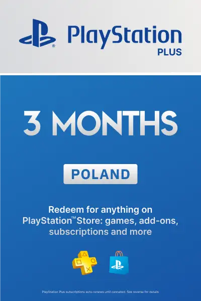 PlayStation Plus 3 Months Membership (Poland) - PSN - Digital Key
