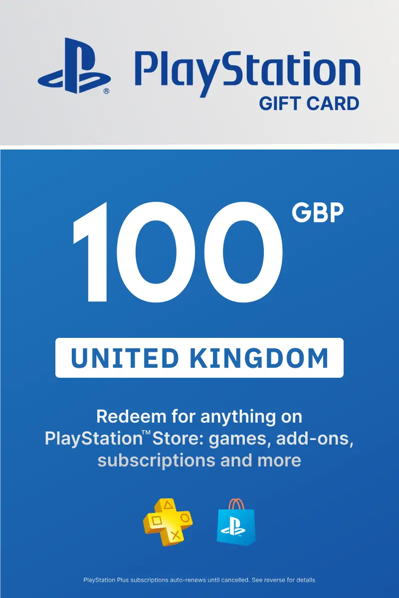 PlayStation Store 100 GBP Gift Card (United Kingdom) - Digital Key