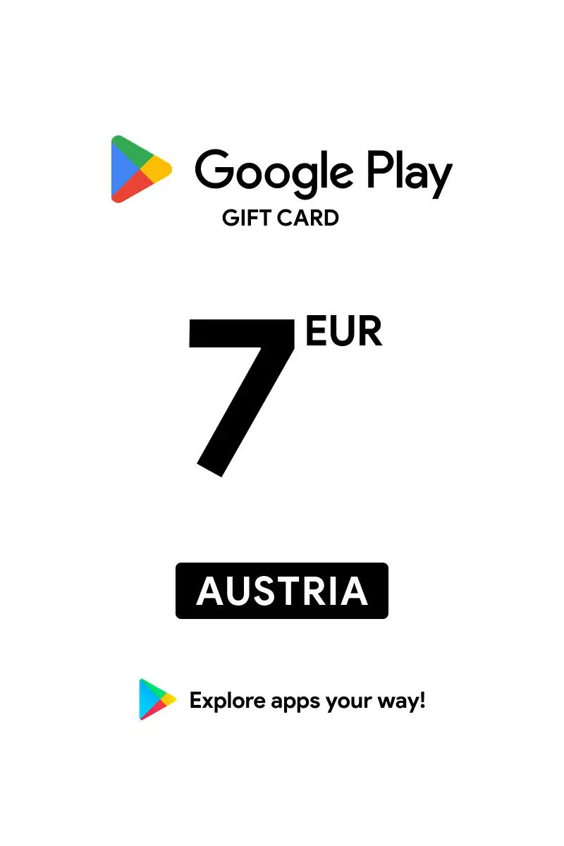 Google Play 7 EUR Gift Card (Austria) - Digital Key