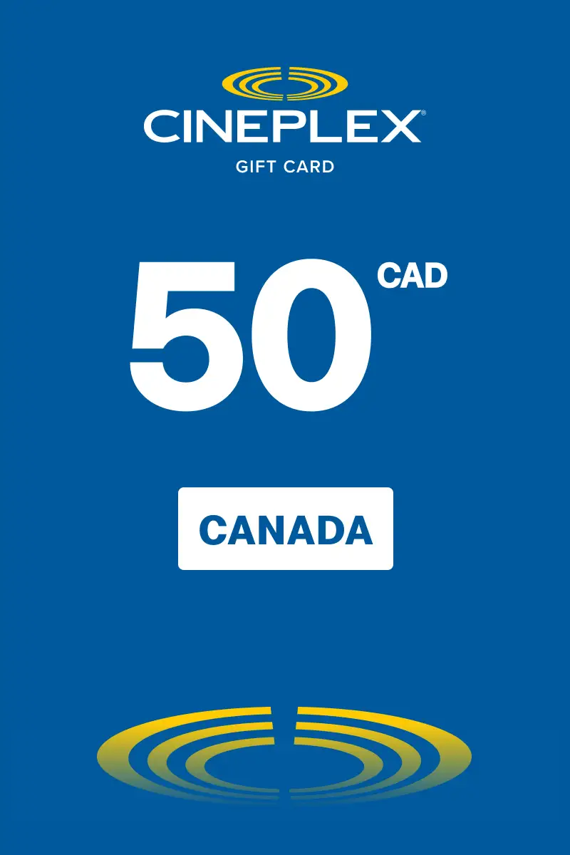 Cineplex 50 CAD Gift Card (Canada) - Digital Key