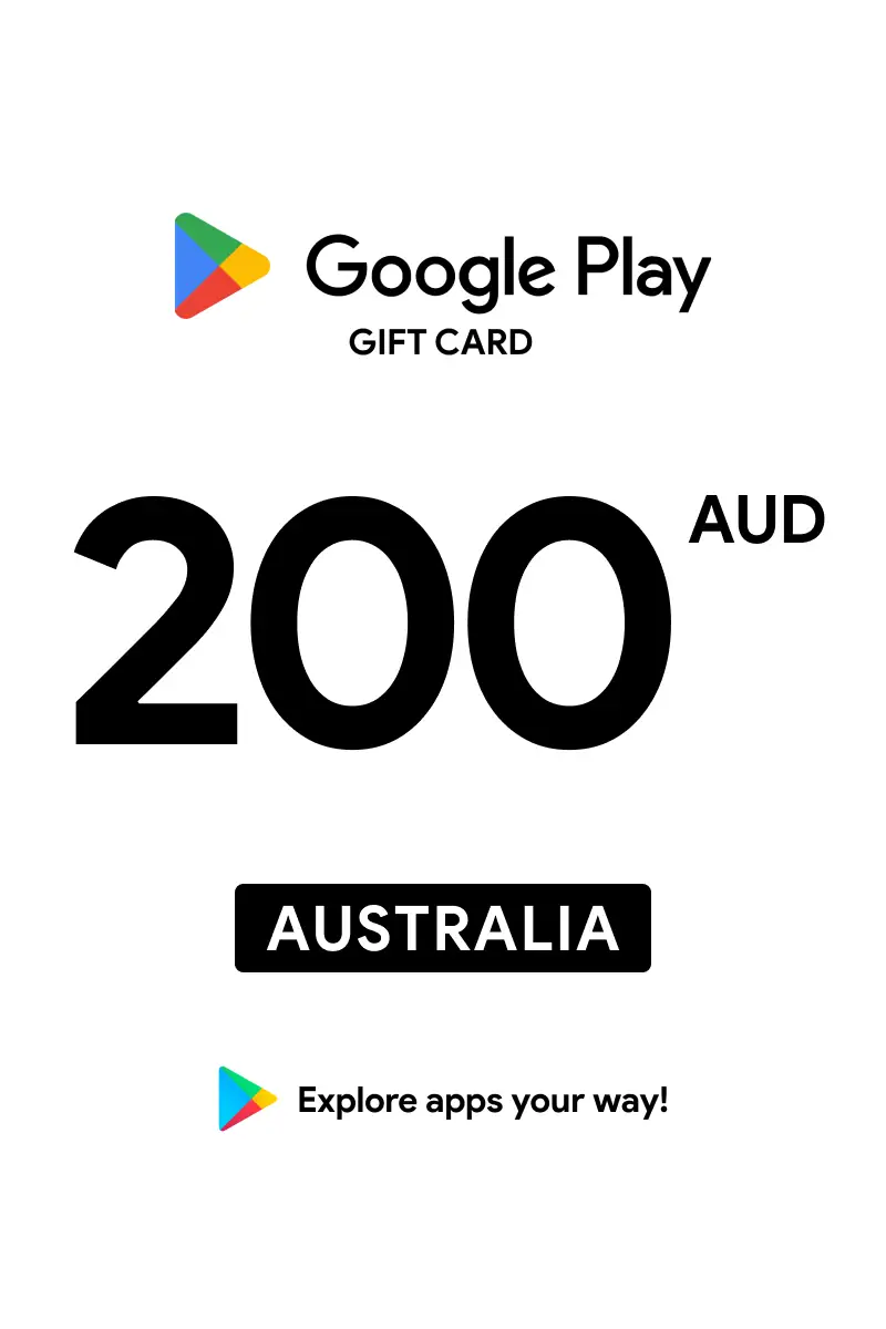 Google Play 200 AUD Gift Card (Australia) - Digital Key