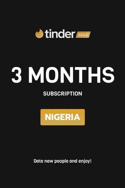 Tinder Gold 3 Months Subscription (Nigeria) - Digital Key