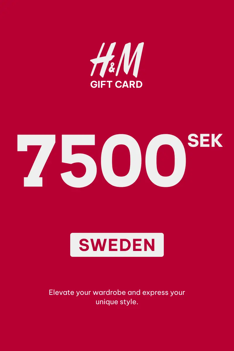 HandM 7500 SEK Gift Card (Sweden) - Digital Key