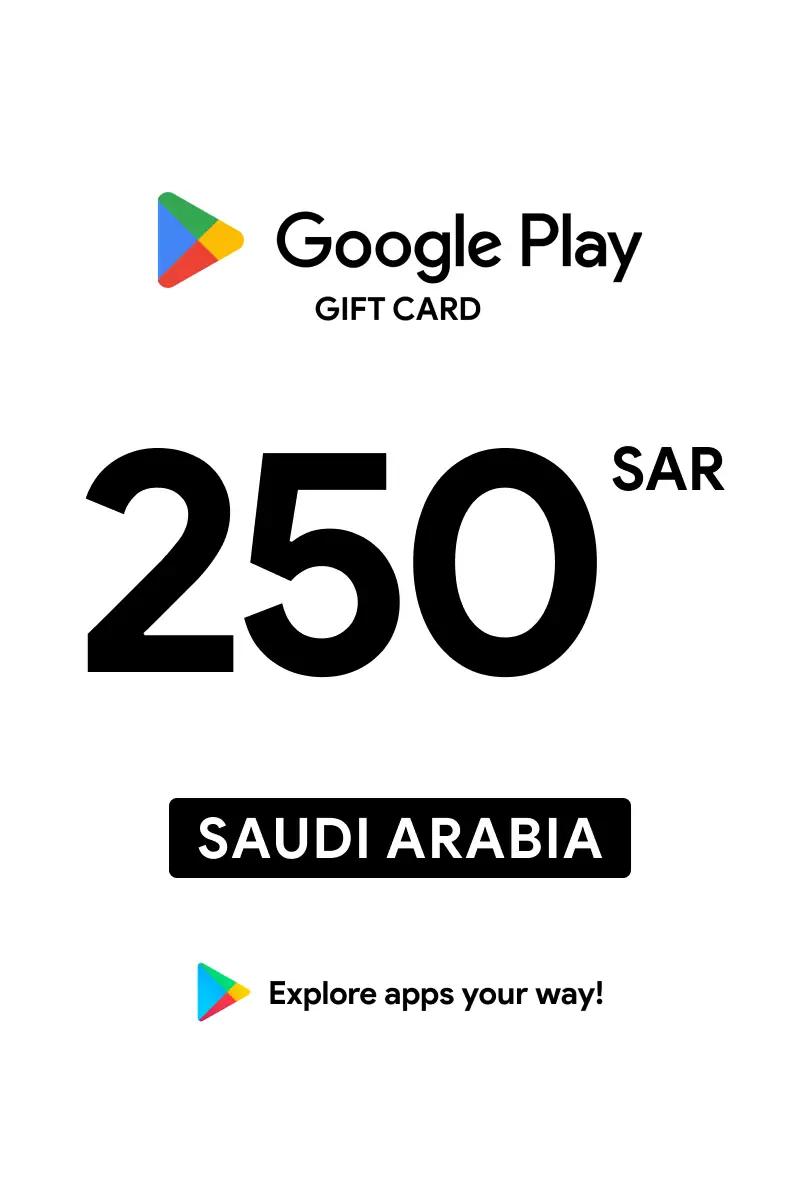 Google Play 250 SAR Gift Card (Saudi Arabia) - Digital Key