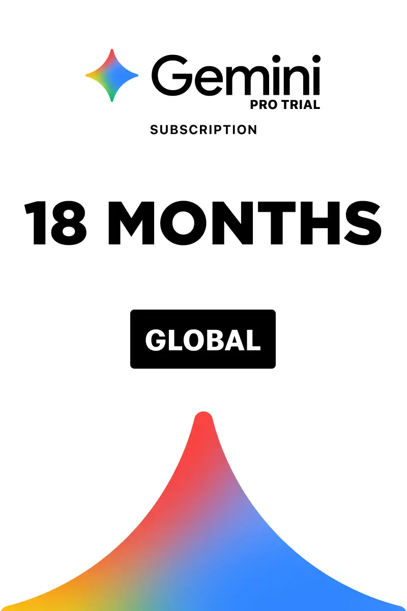 Google AI Pro - Gemini 18 Months Trial (Global) - Digital Key