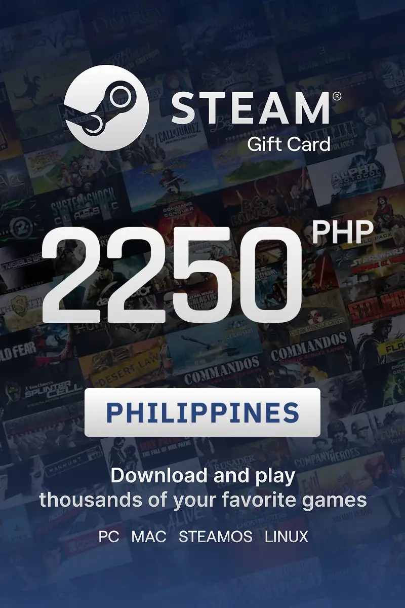 Steam Wallet 2250 PHP Gift Card (Philippines) - Digital Key