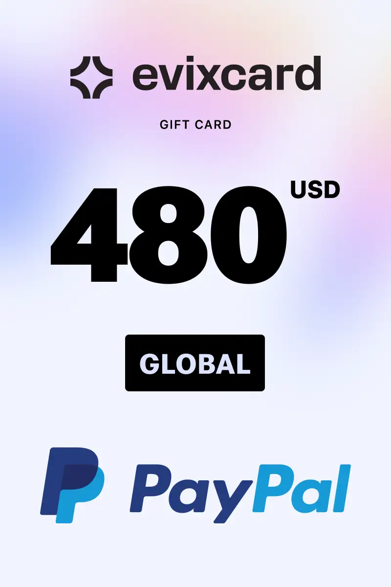 EvixCard PayPal 480 USD Gift Card (Global) - Digital Key