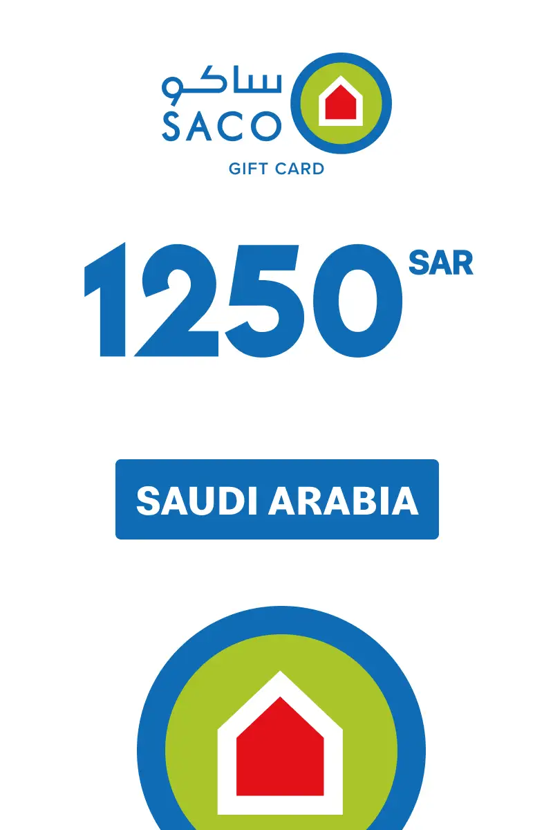 SACO 1250 SAR Gift Card (Saudi Arabia) - Digital Key