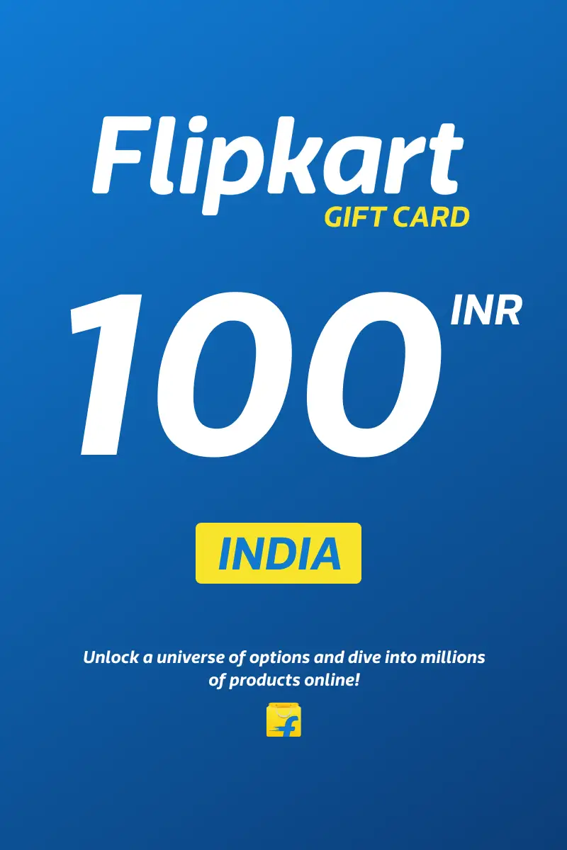 Flipkart 100 INR Gift Card (India) - Digital Key