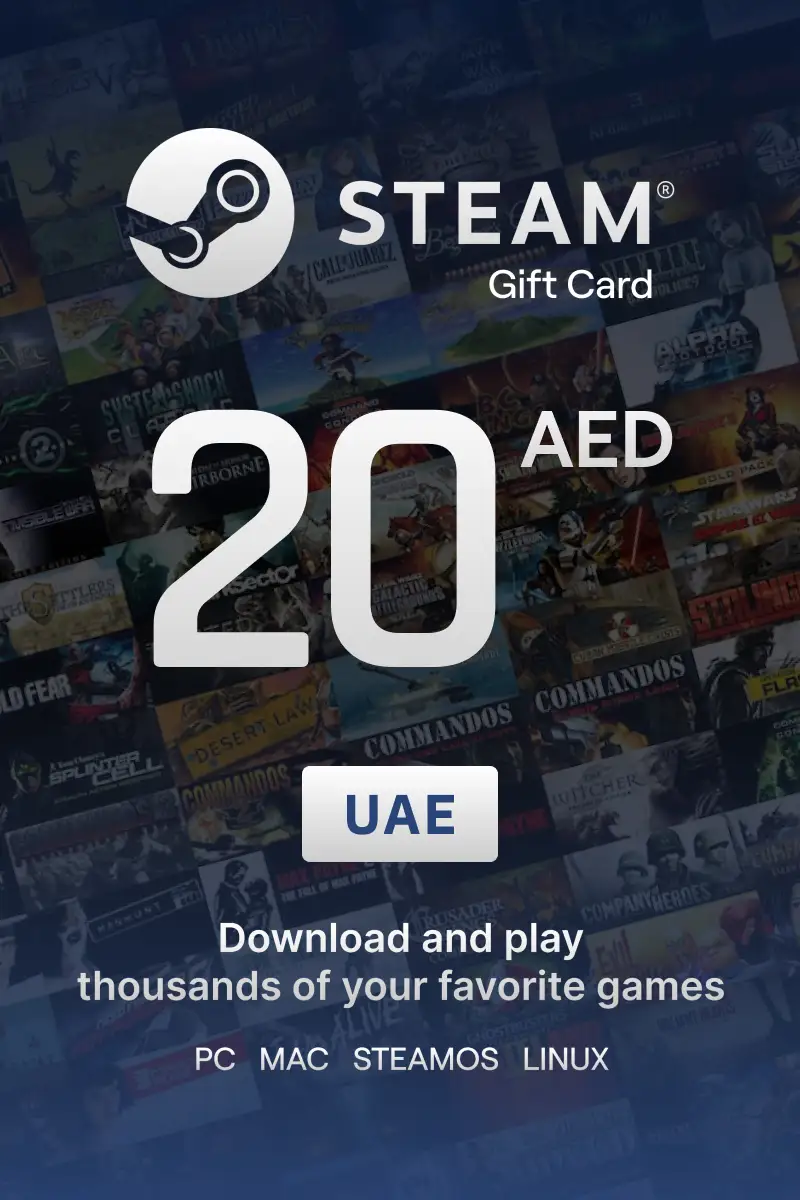 Steam Wallet 20 AED Gift Card (United Arab Emirates) - Digital Key