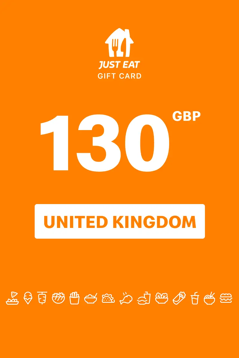 Just Eat 130 GBP Gift Card (United Kingdom) - Digital Key