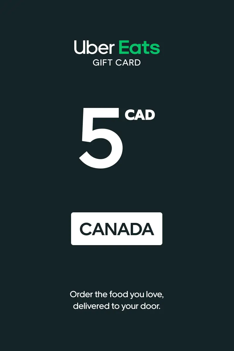 Uber Eats 5 CAD Gift Card (Canada) - Digital Key