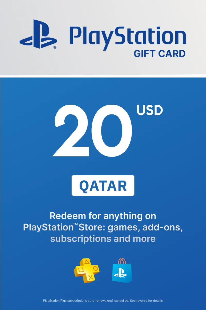 PlayStation Store 20 USD Gift Card (Qatar) - Digital Key