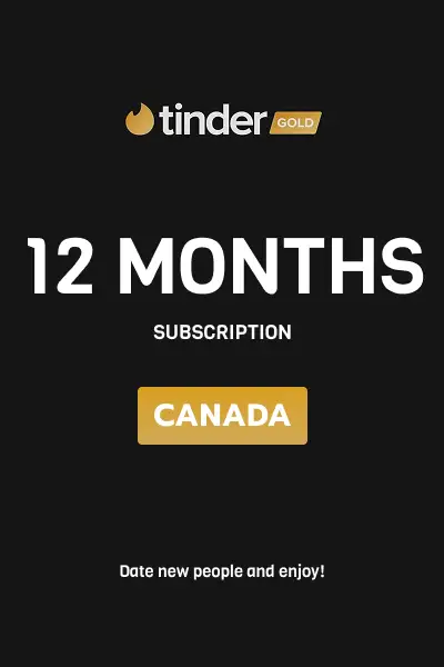 Tinder Gold 12 Months Subscription (Canada) - Digital Key