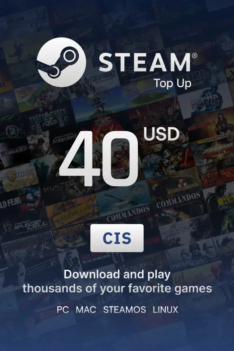 Steam Top Up 40 USD (CIS) - Directopup - Digital Key