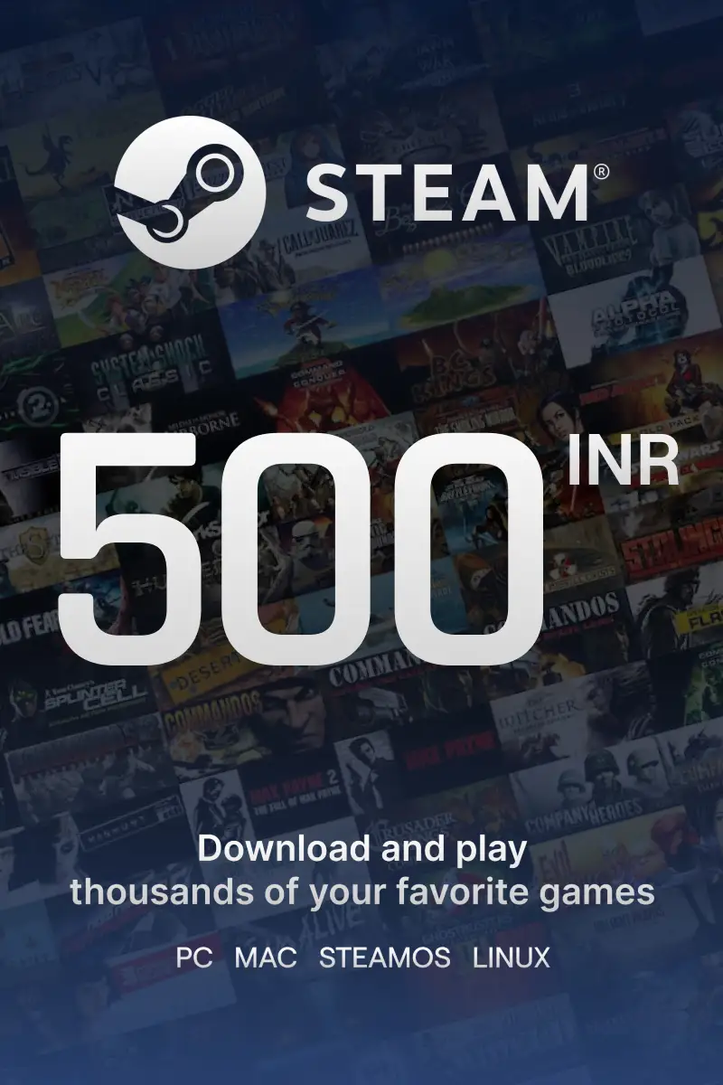 

Steam Wallet ₹500 INR Gift Card (IN) - Digital Code