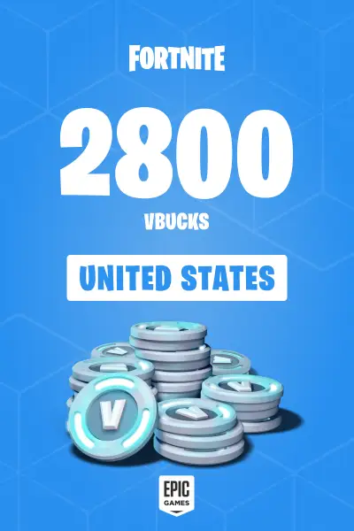 Fortnite - 2800 V-Bucks Card (United States) (PC) - Epic Games - Digital Key