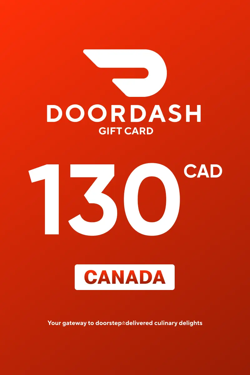 DoorDash 130 CAD Gift Card (Canada) - Digital Key