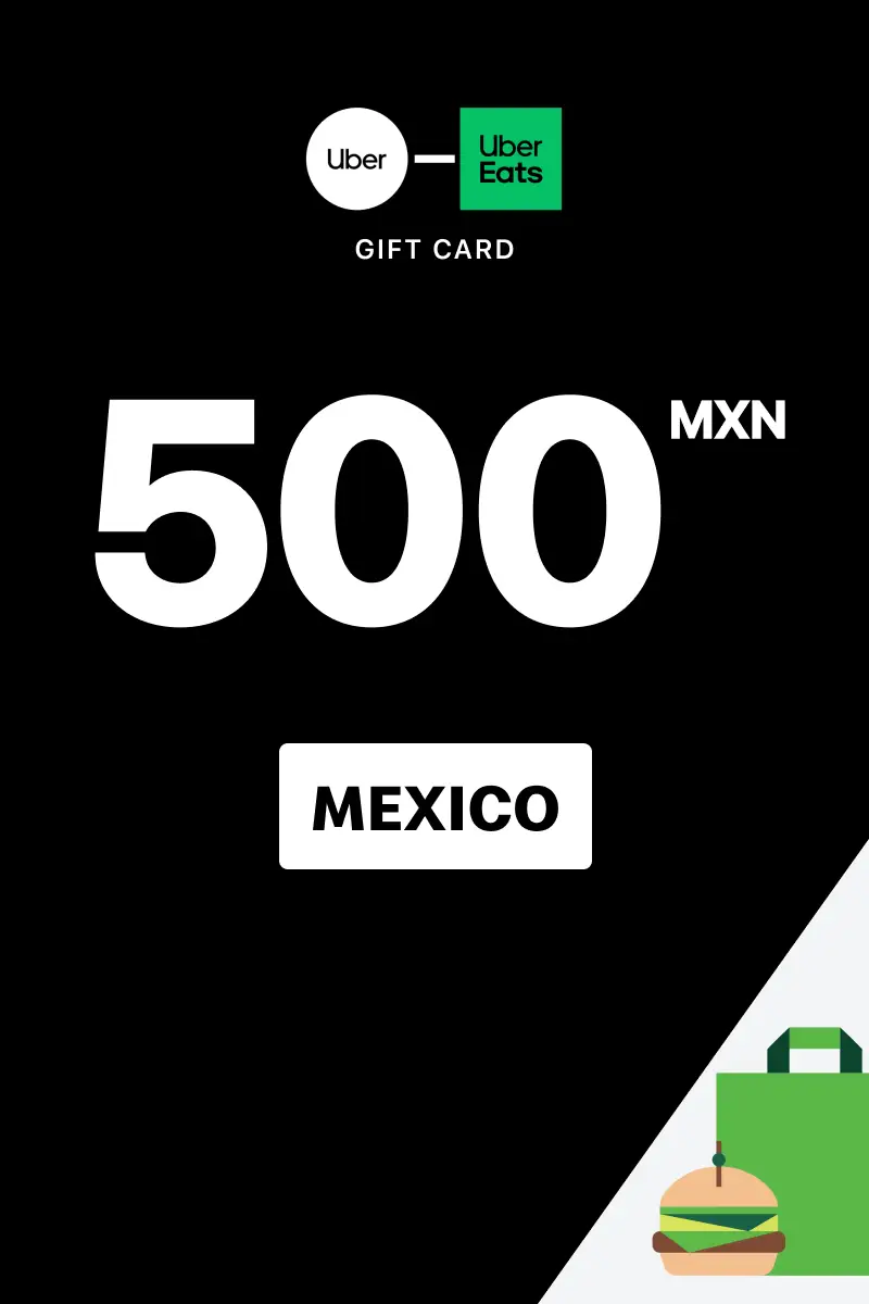 Uber Rides and Uber Eats 500 MXN Gift Card (Mexico) - Digital Key