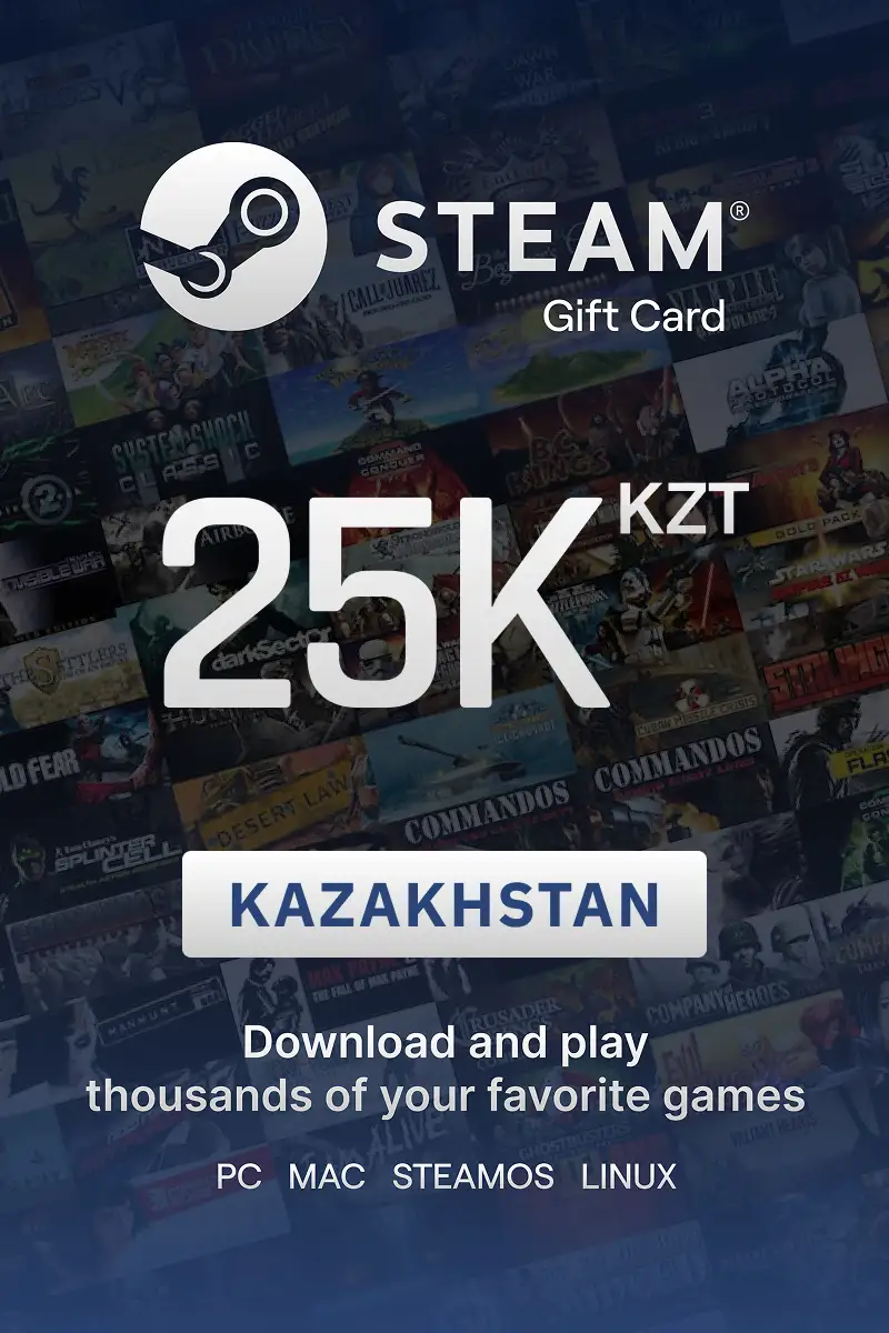 Steam Wallet 25000 KZT Gift Card (Kazakhstan) - Digital Key