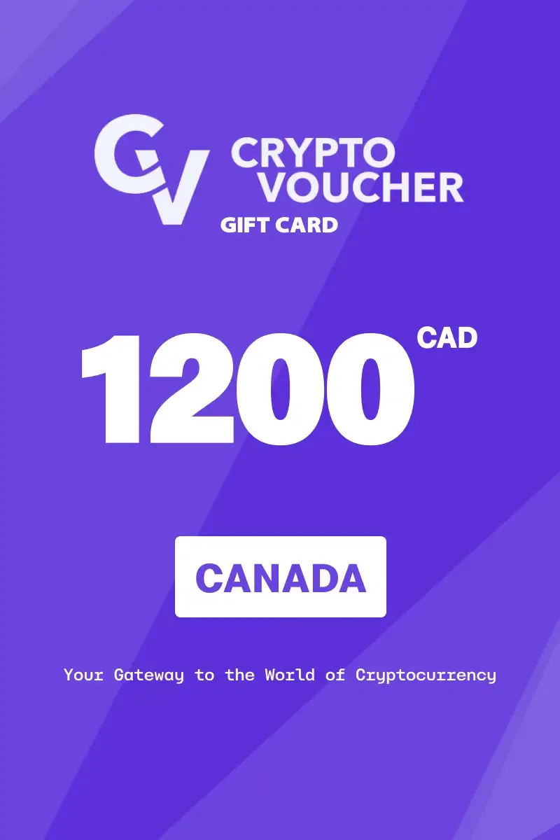 Crypto Voucher 1200 CAD Gift Card (Canada) - Digital Key