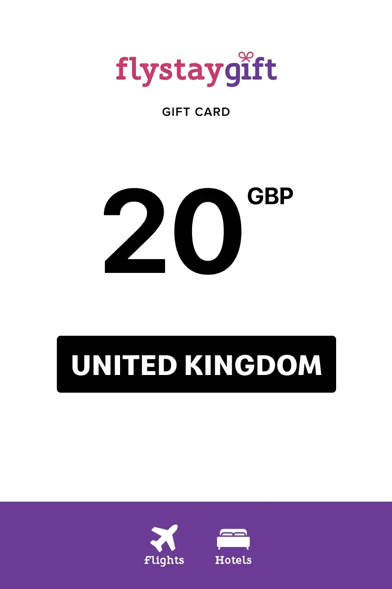 Flystay Gift 20 GBP Gift Card (United Kingdom) - Digital Key