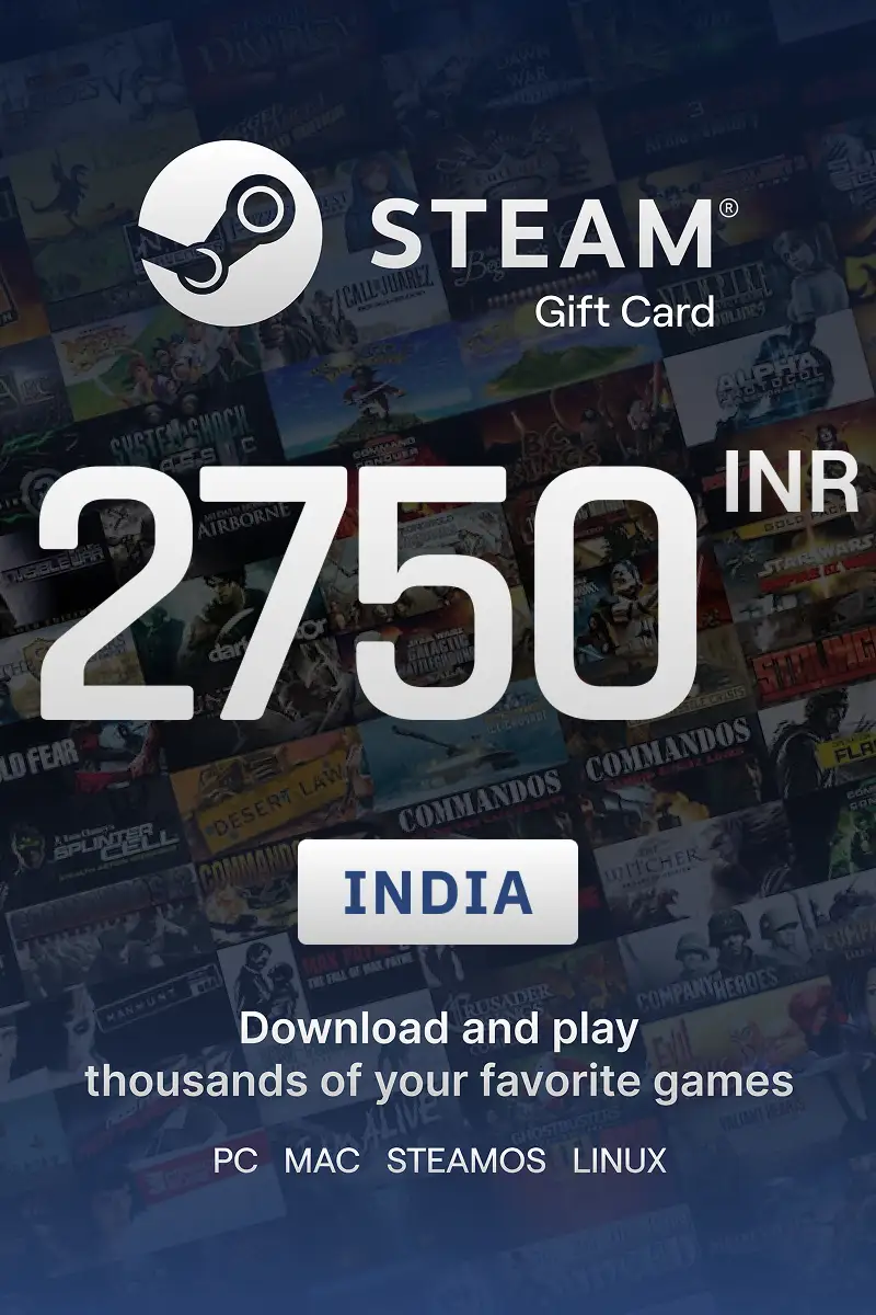 Steam Wallet 2750 INR Gift Card (India) - Digital Key