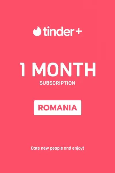 Tinder Plus - 1 Month Subscription (Romania) - Digital Key