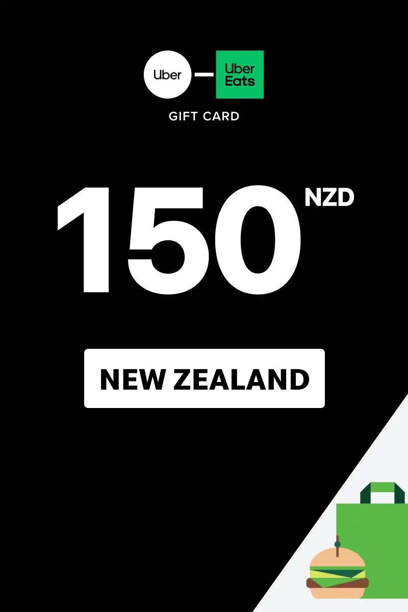 Uber Rides and Uber Eats 150 NZD Gift Card (New Zealand) - Digital Key