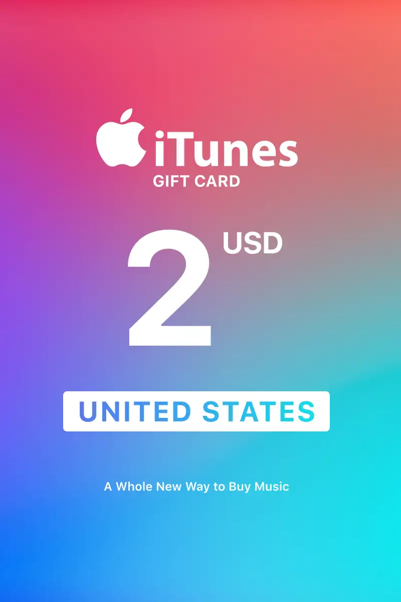 Apple iTunes 2 USD Gift Card (United States) - Digital Key