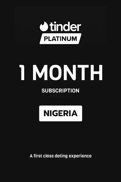 Tinder Platinum 1 Month Subscription (Nigeria) - Digital Key